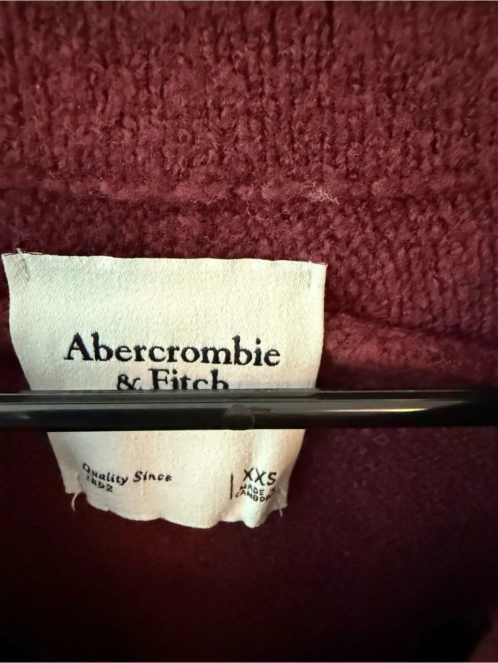 Abercrombie & Fitch Burgundy Madeline Crew Neck Sweater